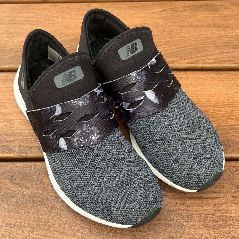 New Balance x Isaac Mizrahi Live! Slip-On Sneakers 300 Black & Gray Size 9